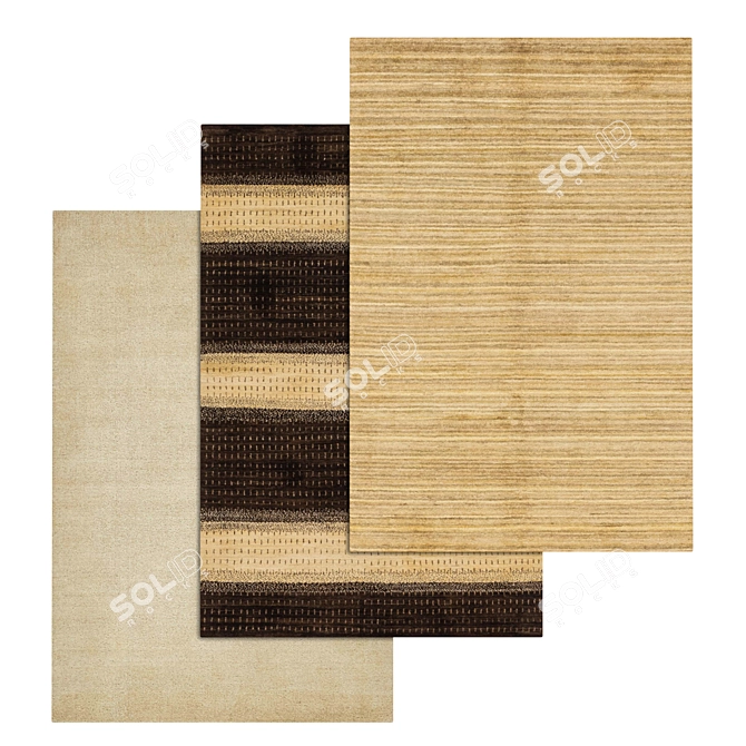 Luxury Carpet Set: Premium Textures 3D model image 1