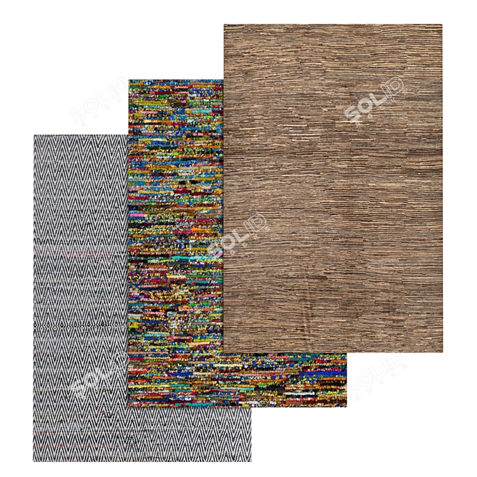 Luxury Carpets Set 3D model image 1