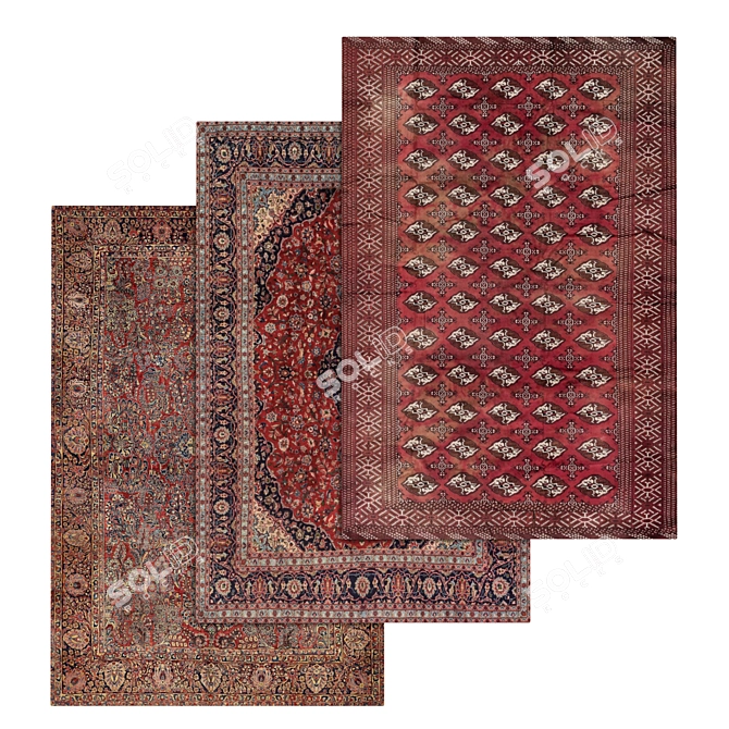 Title: Luxury Collection of 3D Carpets 3D model image 1