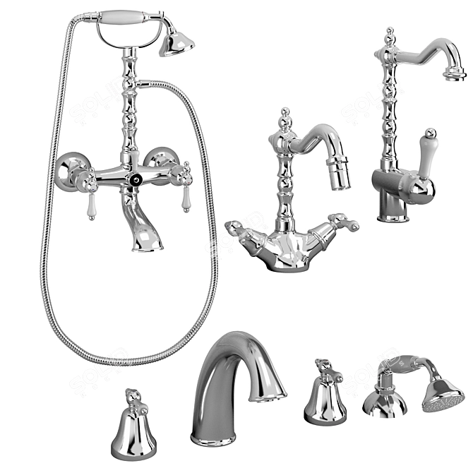 GiuliniG Classic Praga Set 1: Elegant Bathroom Fixtures 3D model image 8