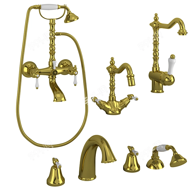 GiuliniG Classic Praga Set 1: Elegant Bathroom Fixtures 3D model image 9