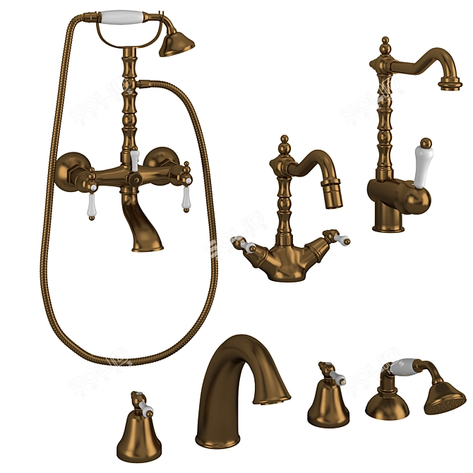 GiuliniG Classic Praga Set 1: Elegant Bathroom Fixtures 3D model image 10