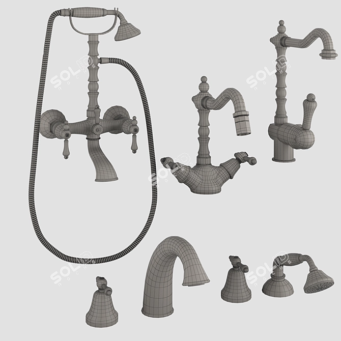 GiuliniG Classic Praga Set 1: Elegant Bathroom Fixtures 3D model image 11