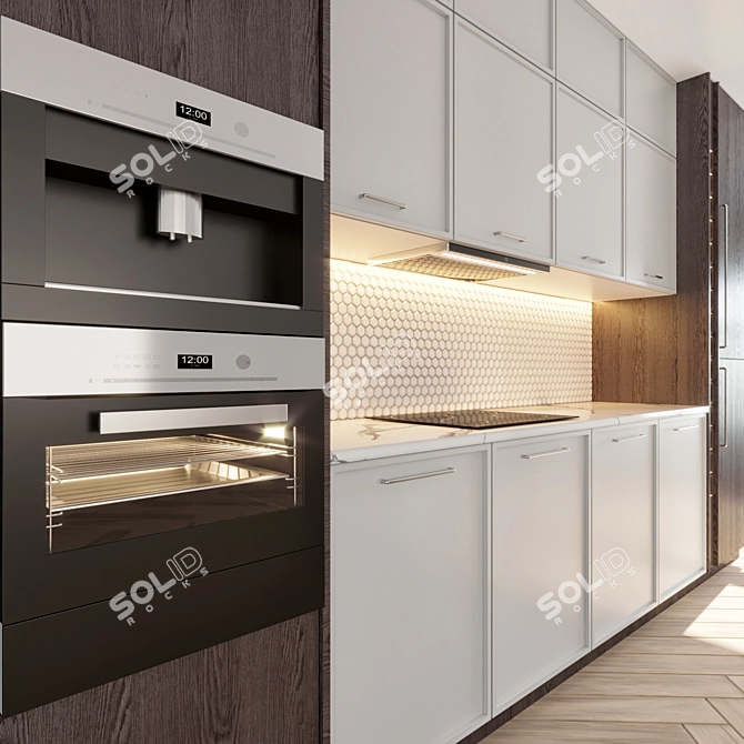 Spacious Kitchen Cabinetry Set 3D model image 3