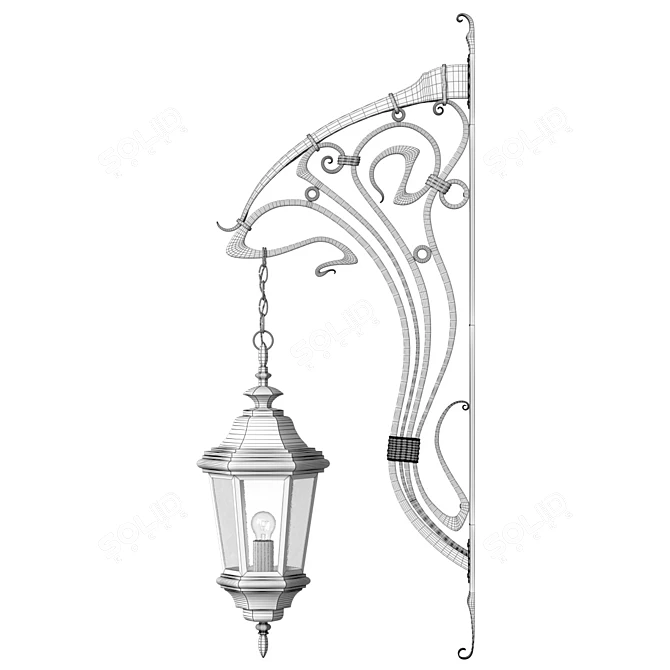 Modern Outdoor Wall Light 3D model image 3