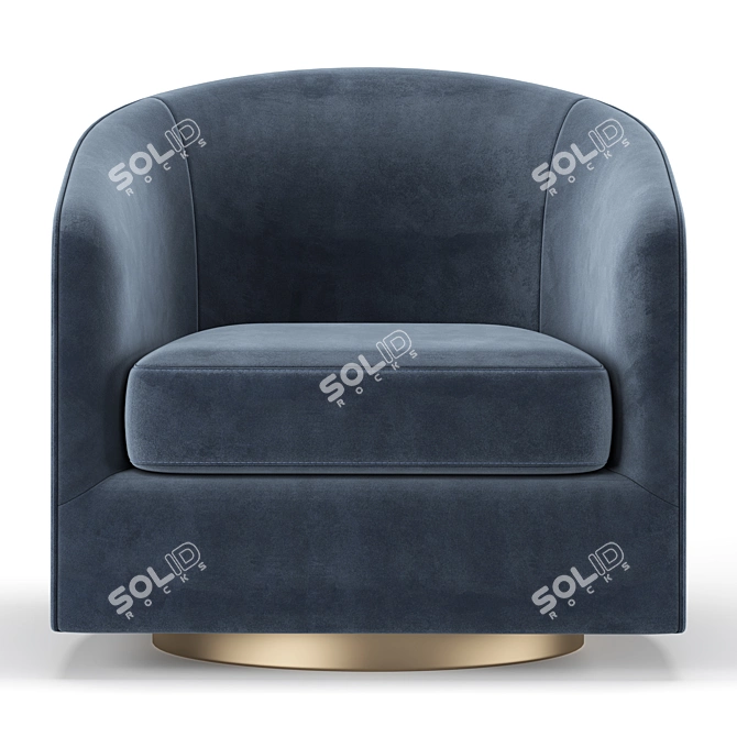 Gavyn Swivel Armchair: Modern Comfort 3D model image 2