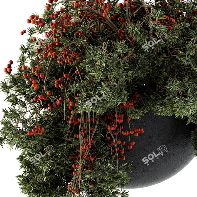 Hanging Pot Set 102: Elevated Elegance 3D model image 2