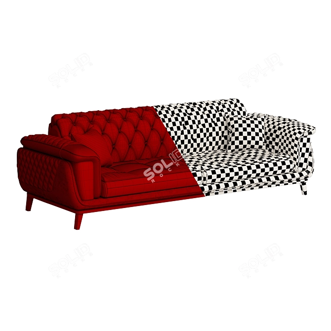 Star Triple Sofa | Modern Design, Comfortable 3D model image 4