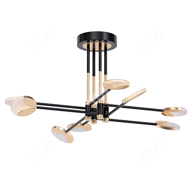 Radiant LED Ceiling Chandelier 3D model image 1