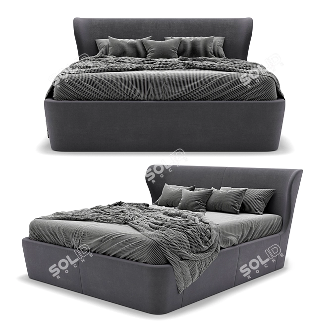 Elegant Papilio Bed - B&B Italia 3D model image 1