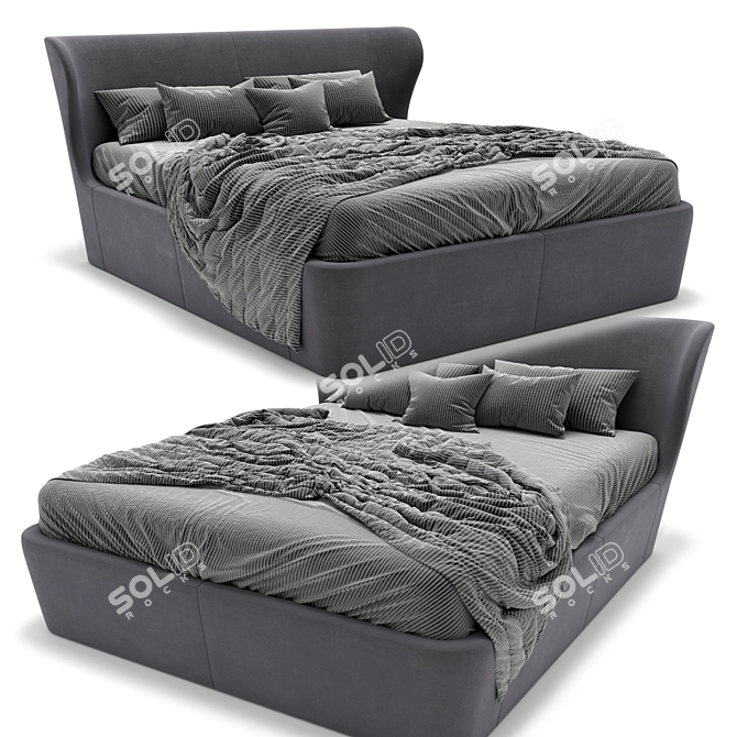 Elegant Papilio Bed - B&B Italia 3D model image 2