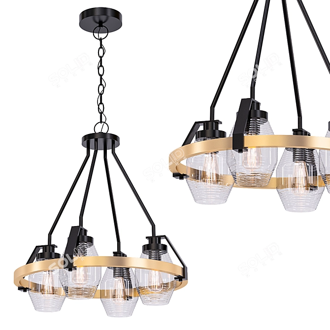 Elegant Illumination: Gerolamo Chandelier 3D model image 1