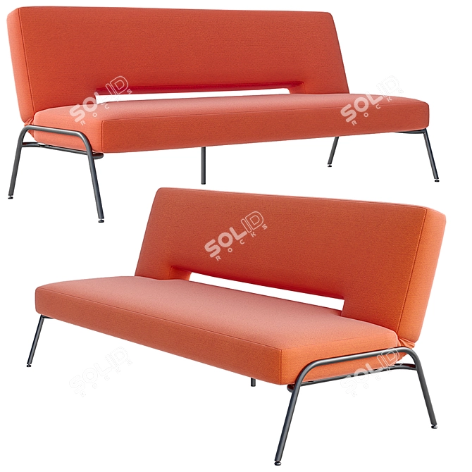 Modern Click Clack Sofa: Knox 3D model image 1