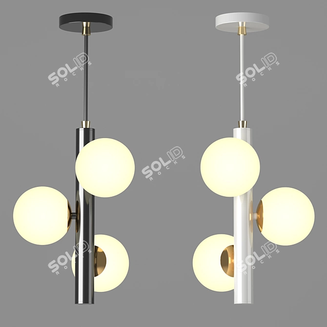 Loft4You Pendant Light - Modern Glass and Metal Design 3D model image 1