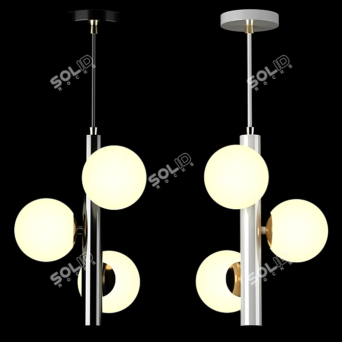 Loft4You Pendant Light - Modern Glass and Metal Design 3D model image 3