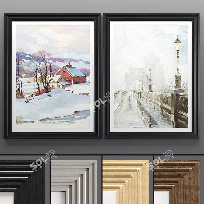 Premium Art Frame 621 - 2 in 1 Texture 3D model image 1