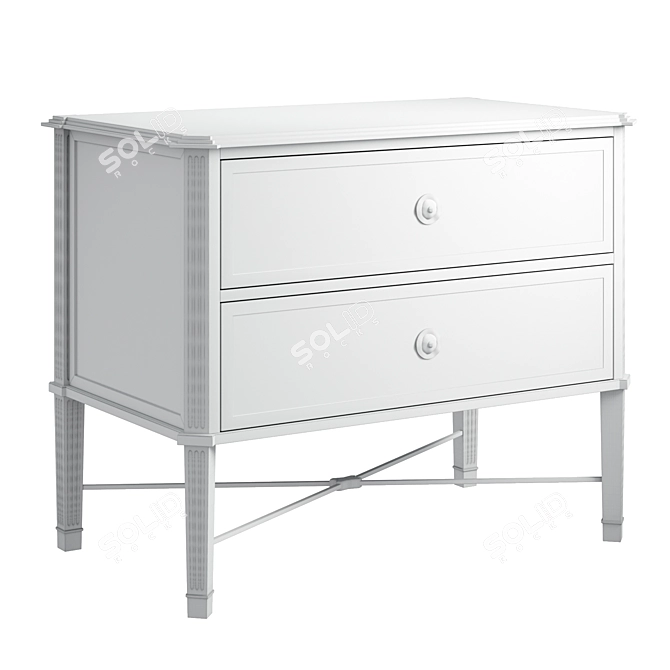 Ralph Lauren Yeardley Bedside Chest - Elegant and Functional 3D model image 2