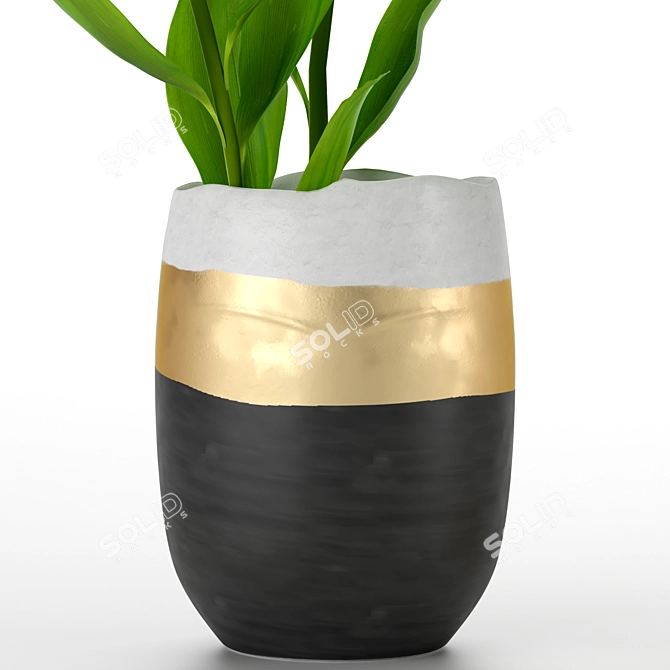 Elegant Lily Vase 3D model image 8