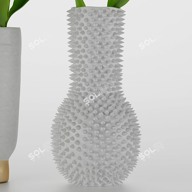Elegant Lily Vase 3D model image 10