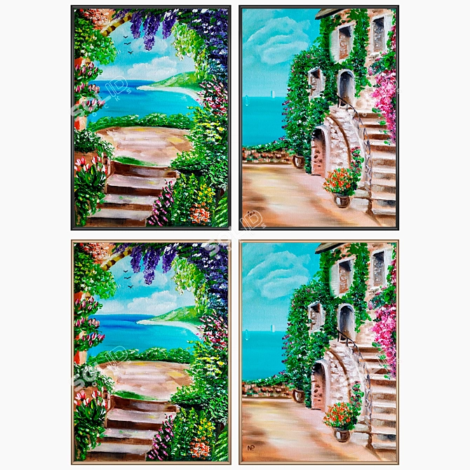 Versatile 2-Piece Wall Art Set 3D model image 2