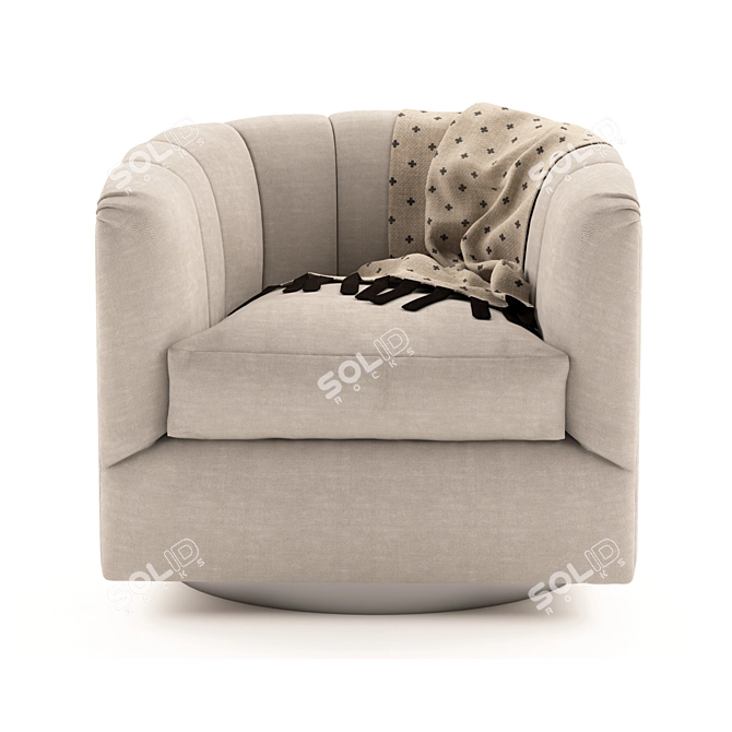 Elegant Lounge Armchair 3D model image 2