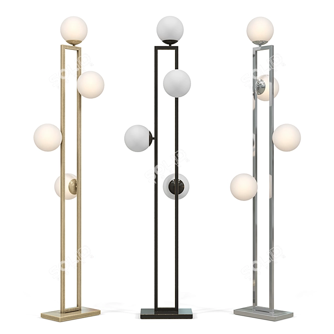 Elegant Pascal Floor Lamp 3D model image 1