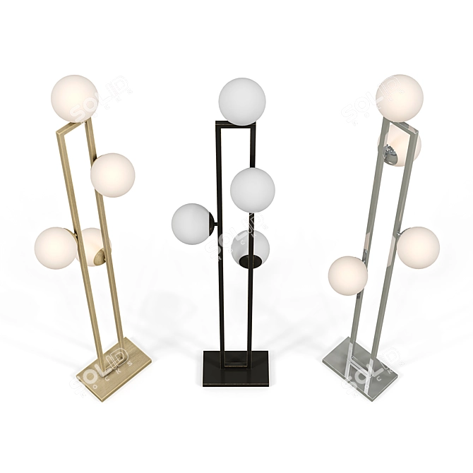 Elegant Pascal Floor Lamp 3D model image 2