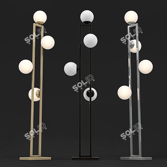 Elegant Pascal Floor Lamp 3D model image 4