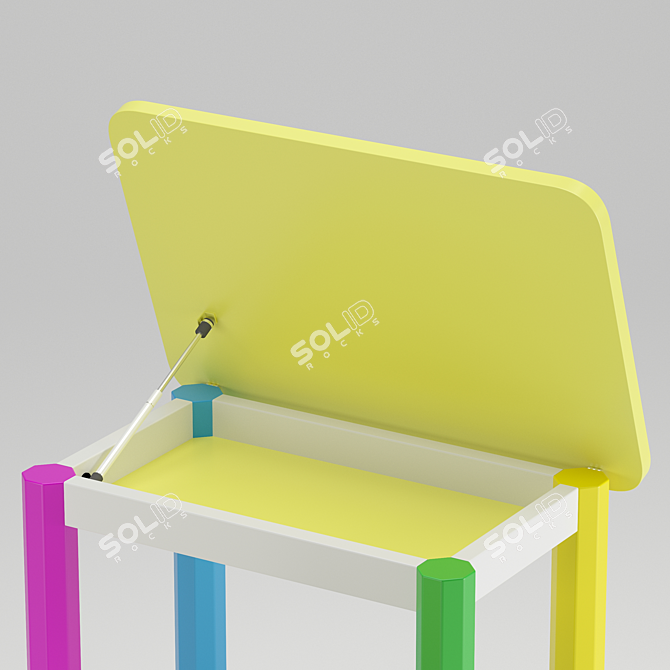 Colorful Pencils Kids Table & Chair Set 3D model image 5