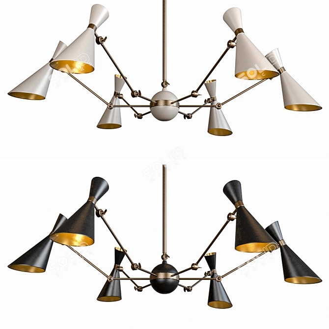 Julian Chichester Bacco Chandelier: Elegant Lighting Masterpiece 3D model image 1