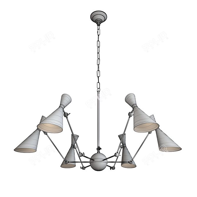 Julian Chichester Bacco Chandelier: Elegant Lighting Masterpiece 3D model image 3