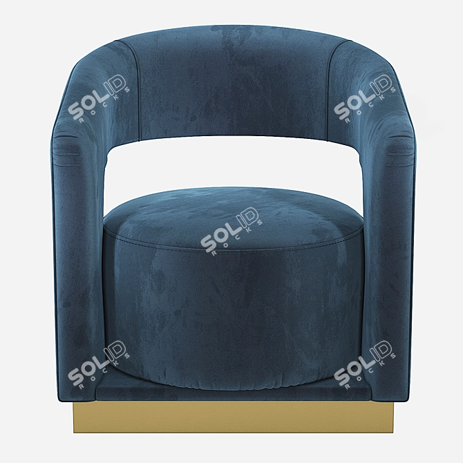 Ellen Accent Chair: Velvet Elegance 3D model image 4