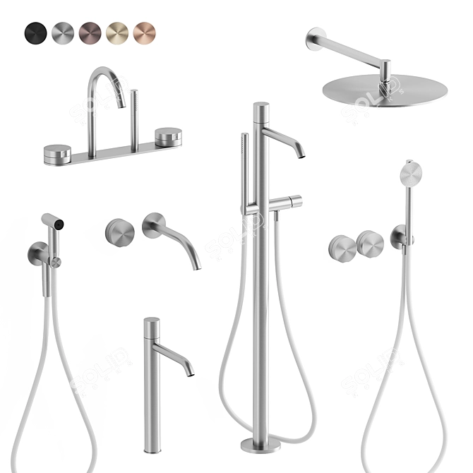 Gio Plus: Smooth & Stylish Faucet Collection 3D model image 1