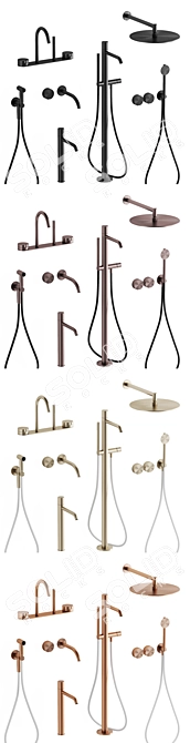 Gio Plus: Smooth & Stylish Faucet Collection 3D model image 2