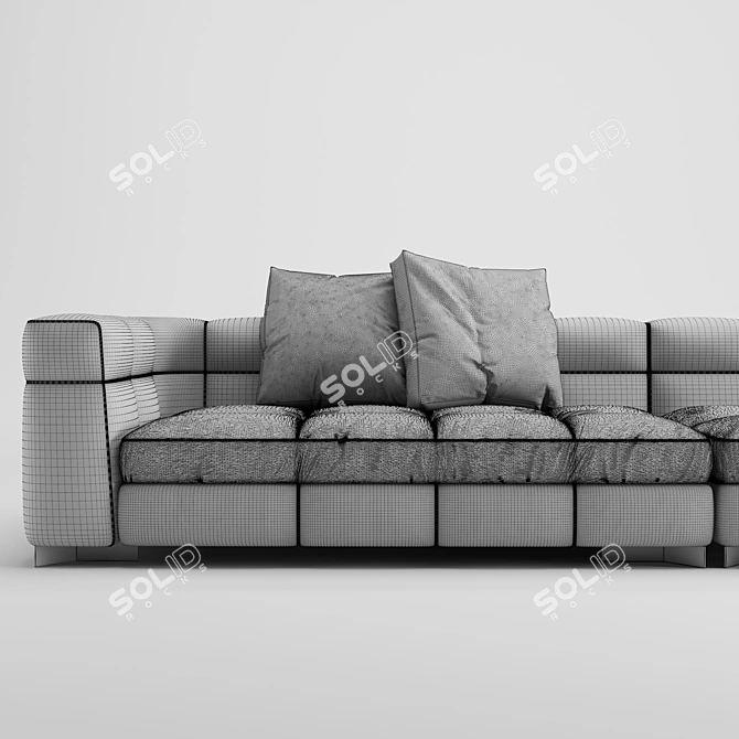 Sleek and Stylish Minotti Blazer Sofa 3D model image 2