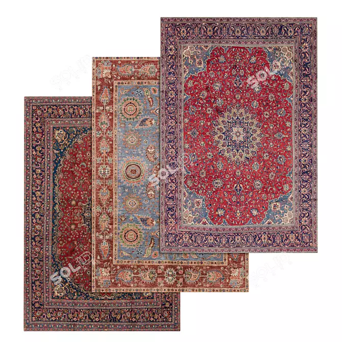 Elegant Carpet Set 1888 3D model image 1