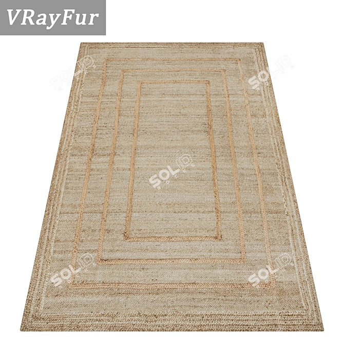 Luxury Carpet Set High-Quality Textures 3D model image 2