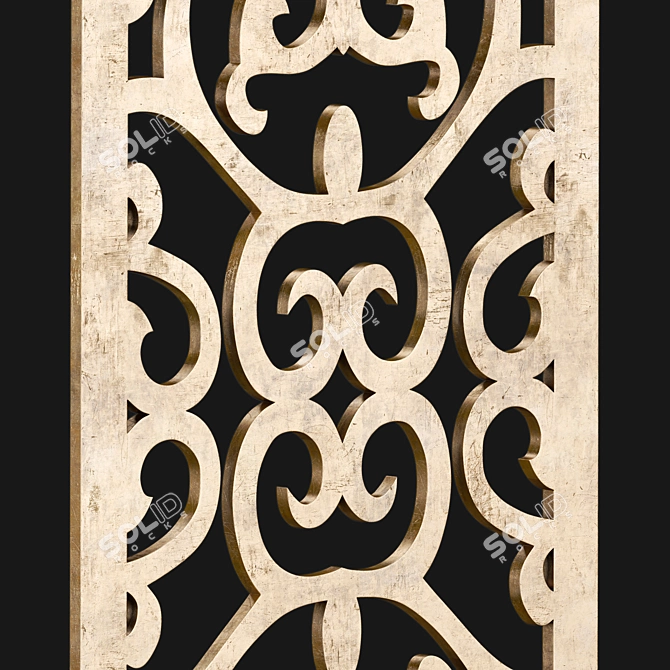 Home Decor Carved Panel Set 3D model image 3