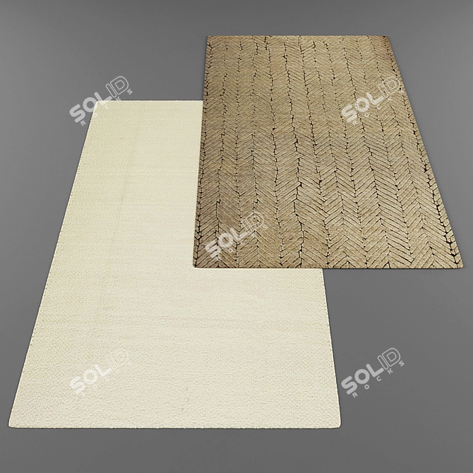 Modern Style Rug Set 3D model image 3