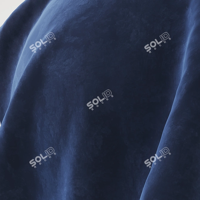 Soft Blue Velour Fabric 3D model image 2