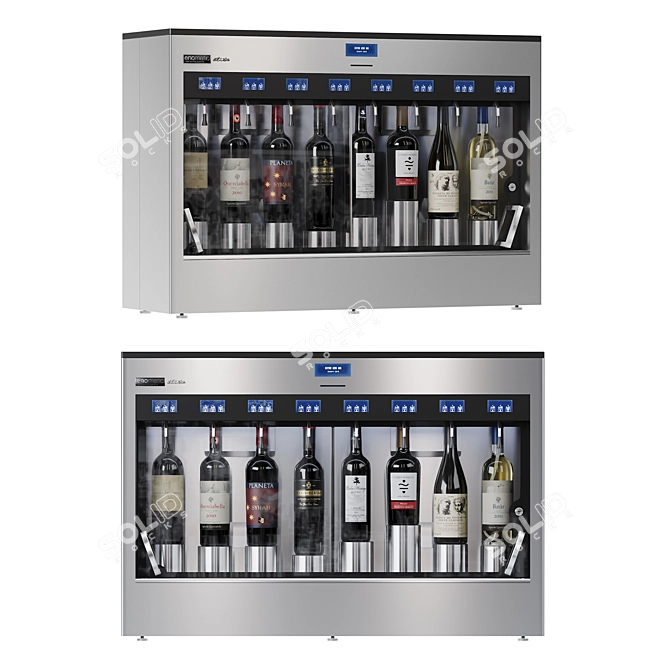 Enomatic Elite Wine Dispenser: Effortless Wine Enjoyment 3D model image 1