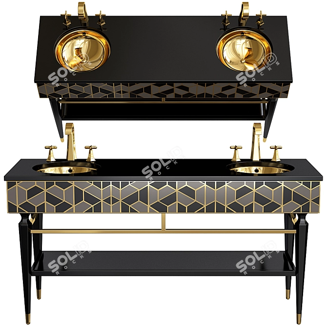 Maison Valentina Tortoise Sink Ensemble 3D model image 1