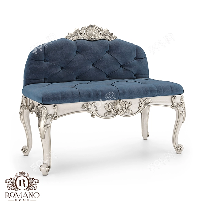 Romano Home Handcrafted Olivia Bench 3D model image 1