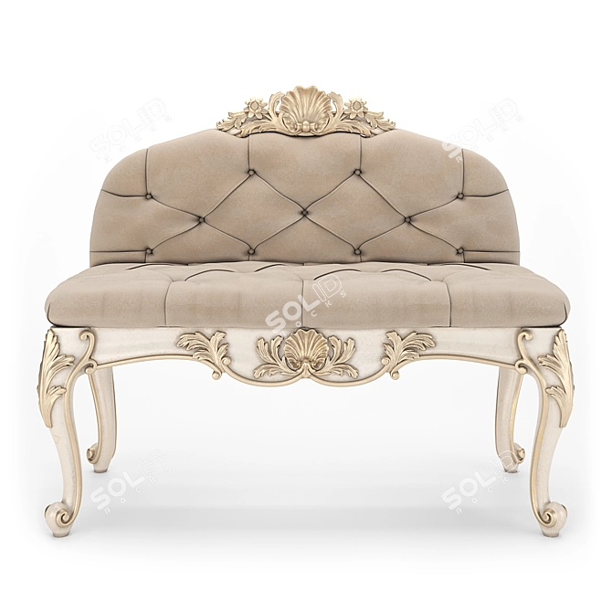 Romano Home Handcrafted Olivia Bench 3D model image 2