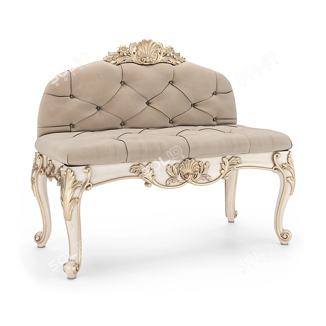 Romano Home Handcrafted Olivia Bench 3D model image 3