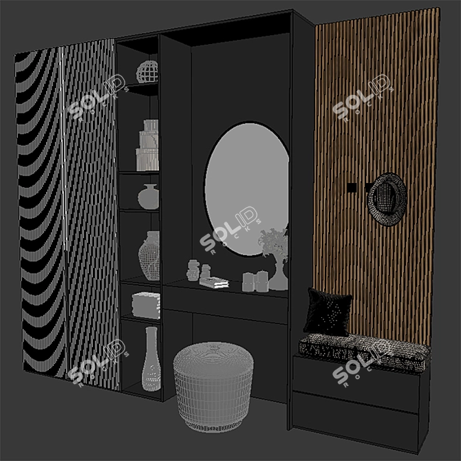 Modern Hall Furniture Set 3D model image 3