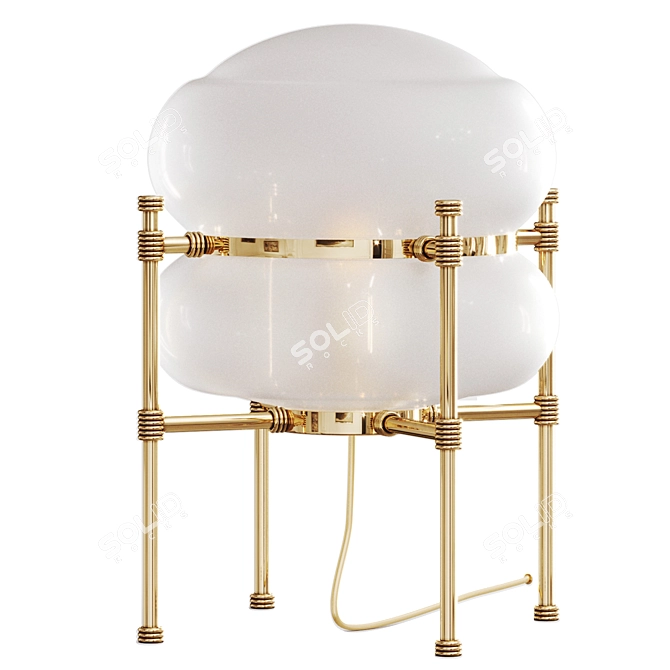 Sculptural Brass Adams Lamp 3D model image 3