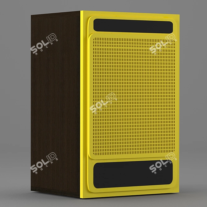 Vintage-inspired Monitor Speaker 3D model image 1