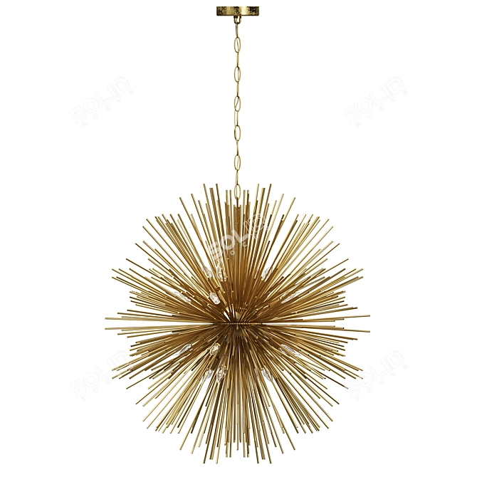 Strada Medium Round Chandelier - Elegant Lighting Statement 3D model image 5