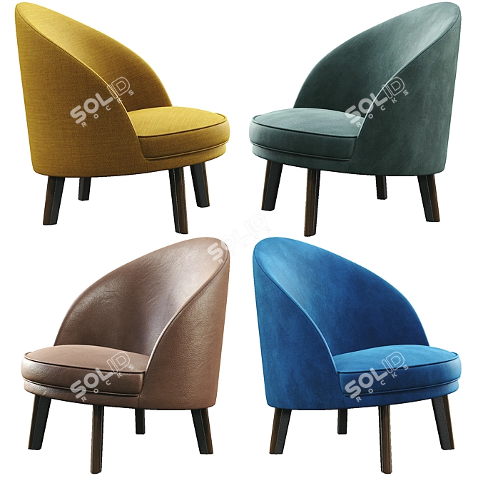 Modern Jules Armchair: Versatile Elegance 3D model image 1